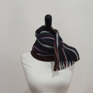 Pierre Cardin Acrylic Striped Fringed Scarf, OS, Unisex